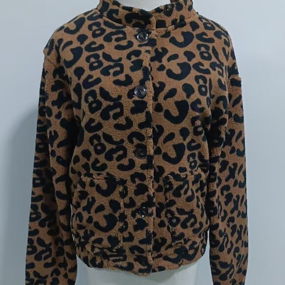 Jackets & Blazers - Vintage Style Leopard Print Jacket